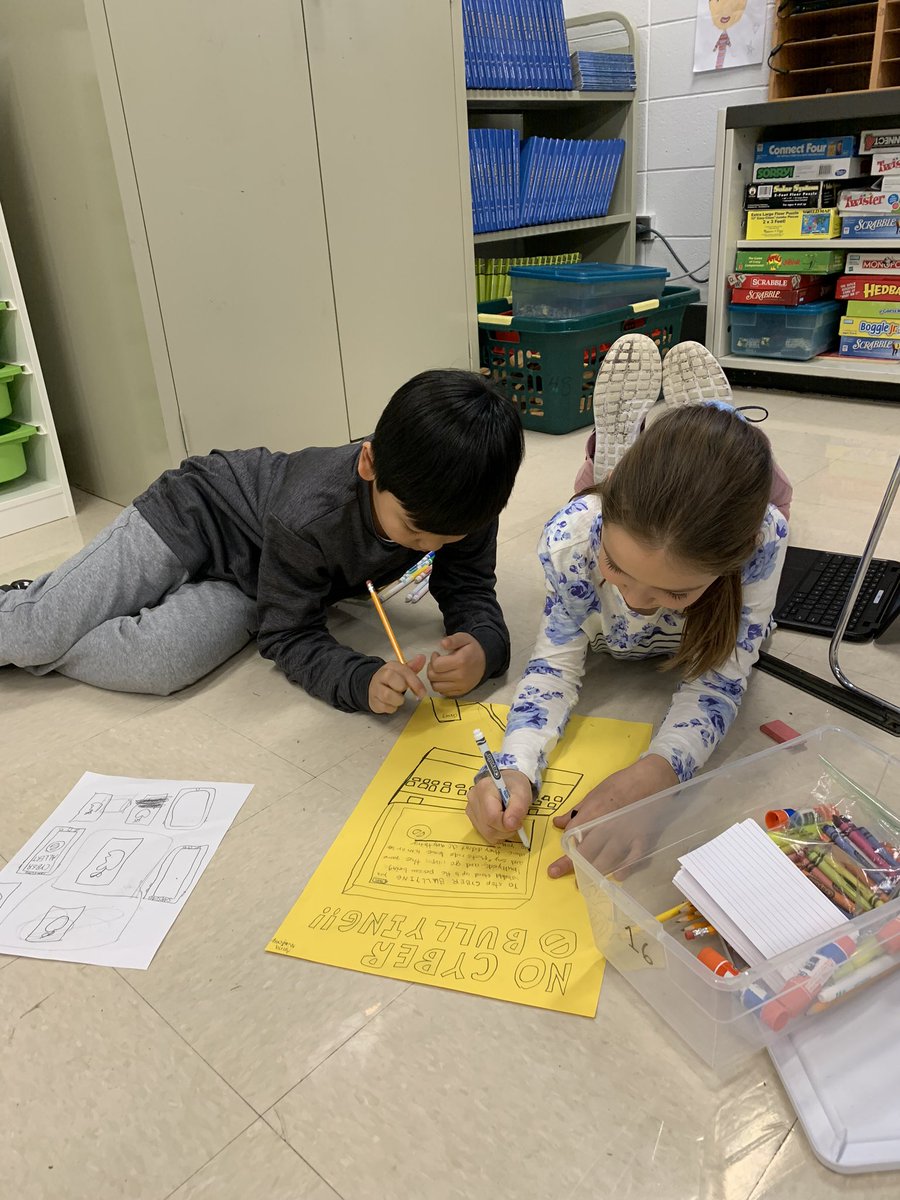 cbowmana's tweet photo. 4th graders made amazing  Anti-Bullying posters during Second Step! #iginspires https://t.co/tQfCIYzcjp