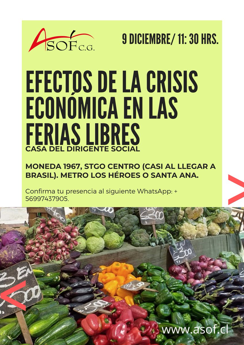 ferias_libres's tweet photo. Confederación de Ferias Libres invita a discutir a sus asociados los efectos de la crisis económica - https://t.co/tLSwdbb44W https://t.co/KqfZ9bBjZe