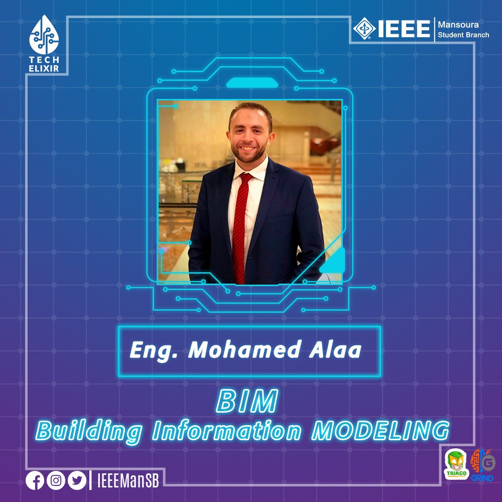 IEEEManSB's tweet photo. الـ "BIM":
يعني إنشاء نموذج رقمي ثلاثي الأبعاد للمنشأ فيه كل المعلومات اللي ممكن يحتاجها المهندس.
متطور عن برامج كتيرة جدًا زي الـ "Cad".
وموفر للوقت و كمان نسبة حدوث الأخطاء أقل بكتير.
استنونا في "BIM workshop" يوم الجمعة 13 ديسمبر..
#TechElixir
#IEEE_ManSB https://t.co/VwvBEmGixU