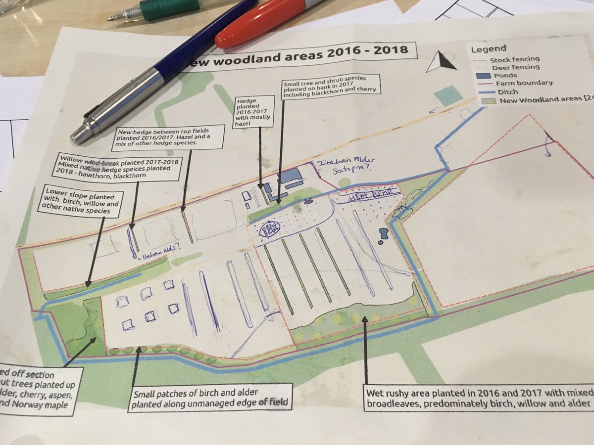 SoilAssocScot's tweet photo. Everyone working hard on their #Agroforestry designs today with @niels_corfield! We covered windbreaks, tree selection, fencing, whole farm decision making and more. @scotforestry @WoodlandTrust @agricology @NFFNetwork #FarmingWithTrees https://t.co/6bAxJ8A5PZ