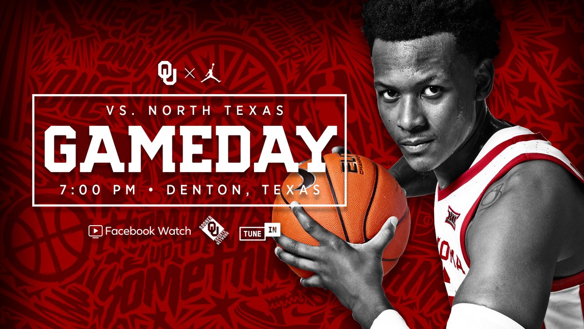 OU_MBBall's tweet photo. Gameday in Denton!

🆚 North Texas
⏰ 7 pm CT
🖥 CBS Sports on Facebook
🏟 The Super Pit
🔗 https://t.co/a6fNvIi1E5
#YouBelongHere https://t.co/0RBncHqWCa