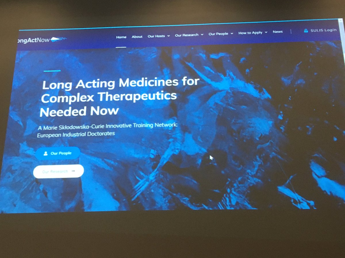 Dr. Sarah Hudson <a href="/SarahHudsonUL/">Sarah Hudson</a> presenting about her <a href="/MSCActions/">Marie Skłodowska-Curie Actions</a> EID <a href="/UL/">University Of Limerick</a> <a href="/SSPCentre/">SSPC</a>. Her consortium comprises two Universities and Janssen, a MNC. Synergies and novel approaches to long-acting drug formulation was central to the proposal. <a href="/JanssenGlobal/">JNJInnovative Medicine</a> <a href="/LongActNow/">LongActNow</a>