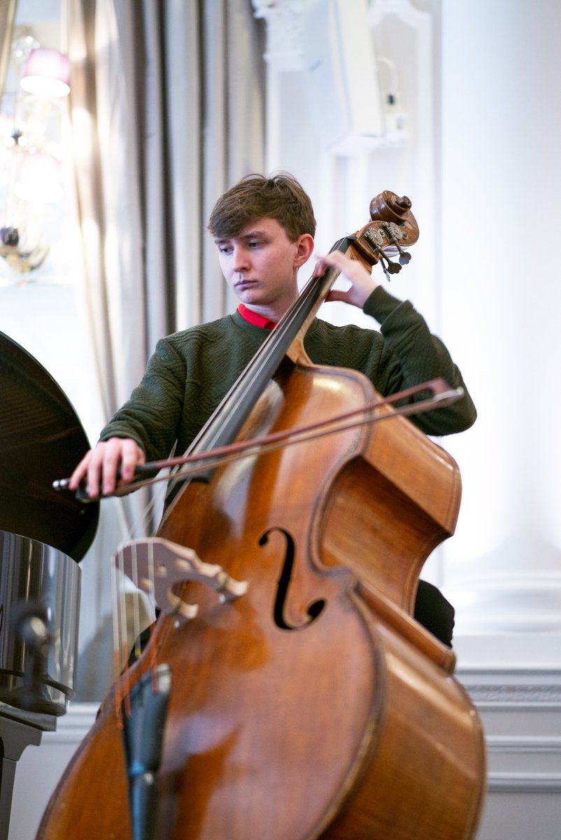 DrakeCalleja's tweet photo. Introducing our scholar #WillDuerden. Will studied @MenuhinSchool and is now @RCMLondon where he studies Double Bass with #CarolineEmery. He was a string finalist in the 2018 @BBCYoungMus and is also supported by an @ABRSM scholarship. Photo by @gerardcollett . https://t.co/kFUJ27fKWu