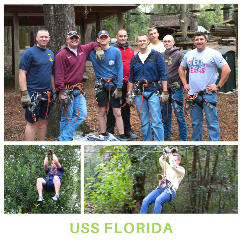 It's #TreetoTreeThursday!! We are thrilled to welcome back the USS Florida crew as they swing through our Tree to Tree Adventures! 

Explore our cypress wetlands with your team and see our Museum from a whole new perspective

bit.ly/T2TAdventures