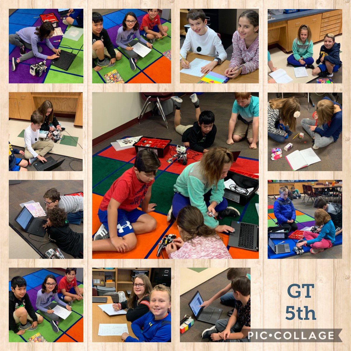 La8ch's tweet photo. GT 5th graders @BakerElem are busy with robotics and math challenges! #BakerLearns #Build4Good https://t.co/51ErEMaQRr