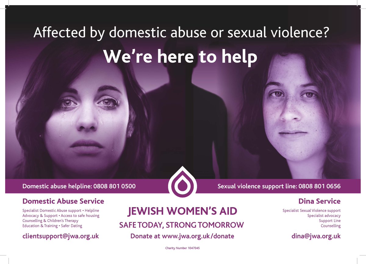 JewishWomensAid's tweet photo. If you support our campaign against Violence Against Women then look out for our poster in local shuls and shops, and feel free to send us selfies of yourself and our poster! #SafeToday https://t.co/PW2bkPuDWh