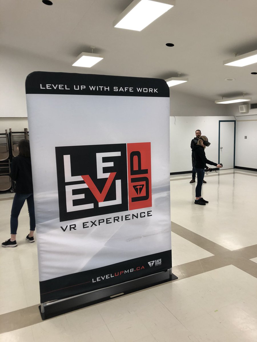 Level Up Virtual Reality safety experience today at PCI. Going to do our best to get all Grade 9’s through!
