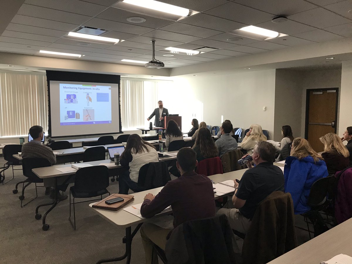 KWRRI is at <a href="/KentuckyEEC/">Kentucky EEC</a>’s Division of Water today piloting module 3 of the Watershed Academy- Dealing with Data! Looking forward to hearing the valuable feedback from KDOW, watershed coordinators, MS4 coordinators and others in the audience.