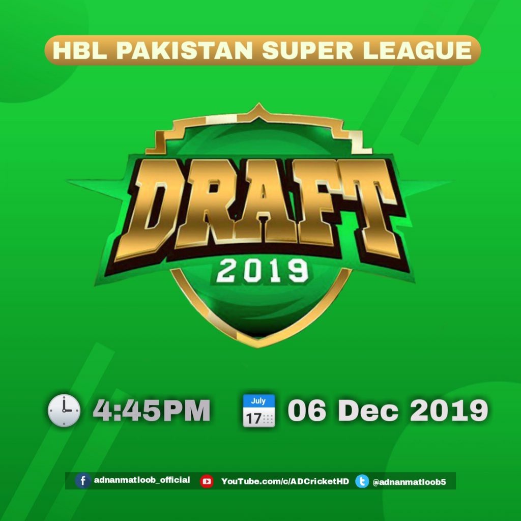 Honeybajwa218's tweet photo. Set alarm for tomorrow 4:45PM because it is most exciting time of the year when PSL draft happens. 
#HBLPSL #PSLdraft #draft2019 https://t.co/oO2iQvsoG9