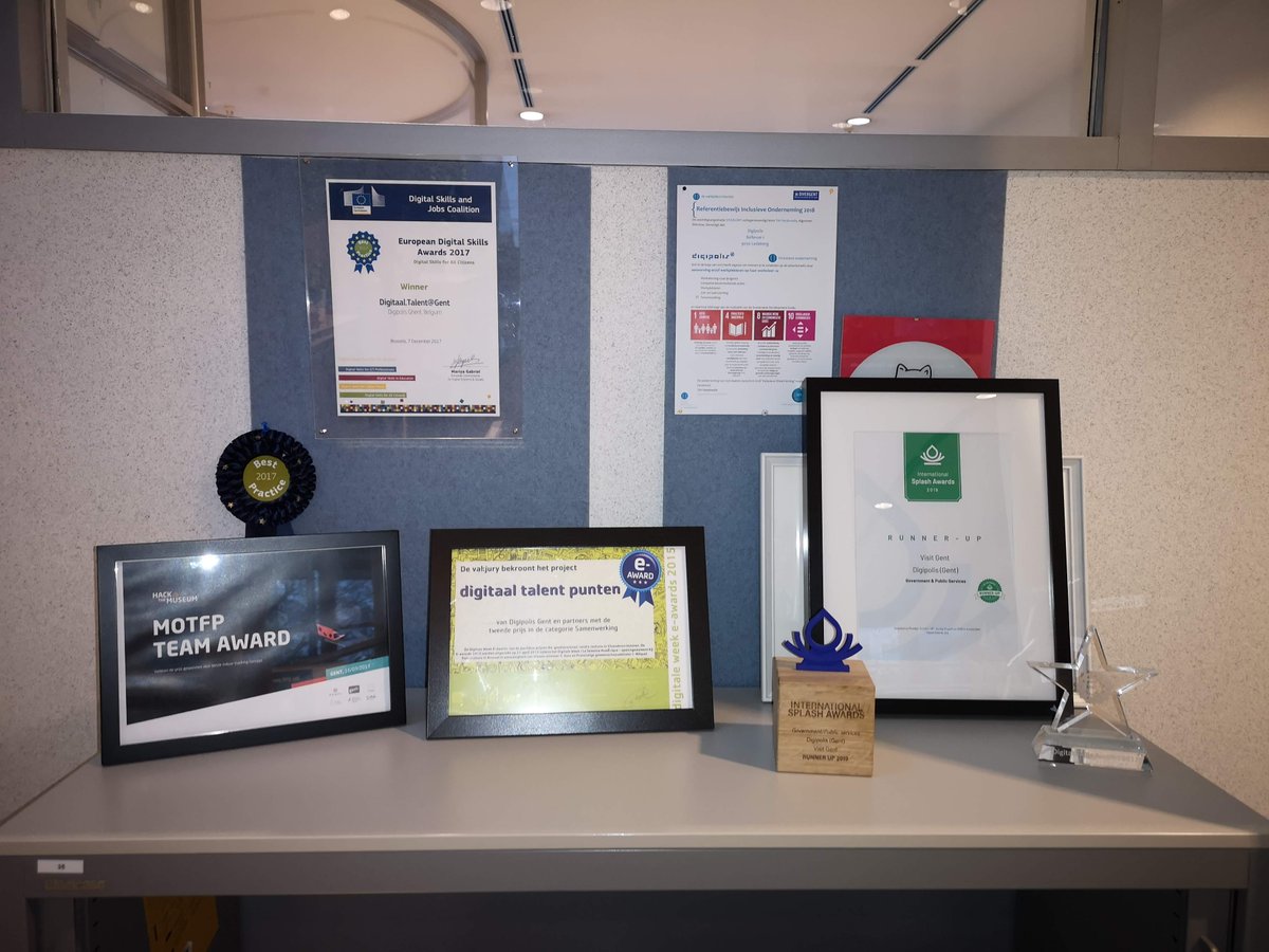 ForesightGent's tweet photo. Met #MOTFP genomineerd voor de #eGovAwards19 @Agorianl vanavond te Brussel.
Op onze prijzenkast @dgplsgent @Stadgent zou deze award alvast niet misstaan 😀 🏆 // @DesignMuseumBE @dekrookbe #Gent https://t.co/J5tEJT4RVs