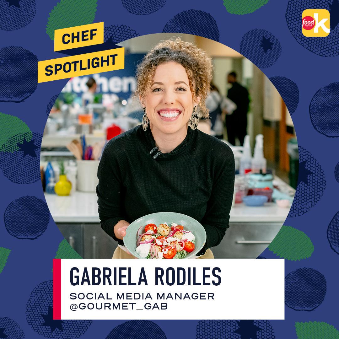 FoodNetwork's tweet photo. Meet @Gourmet_Gab, a social media manager here at @FoodNetwork! Gabriela writes the food blog, Gourmet Gab, and loves sharing her experiences in culinary school! Catch her LIVE tomorrow on the #FoodNetworkKitchen app at 12|11c: https://t.co/XVCyeBU2AT! https://t.co/KIgKRe2C9x