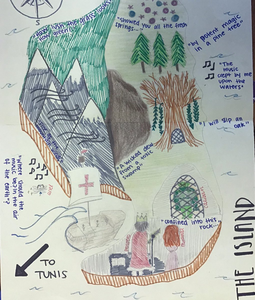 DownsideEnglish's tweet photo. Aristotelian unity in The Tempest via the medium of maps... @downsideschool #iloveboarding https://t.co/fXfylqSuAh