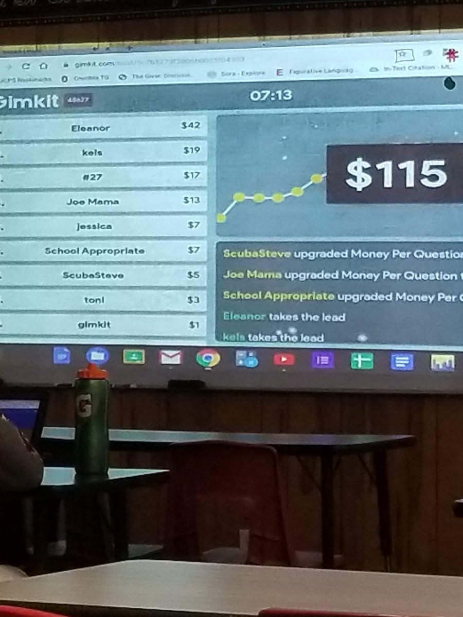 Learning grammar with <a href="/gimkit/">Gimkit</a>! These juniors are rocking it! #LoveTheSchoolAppropriateNickName 🤣