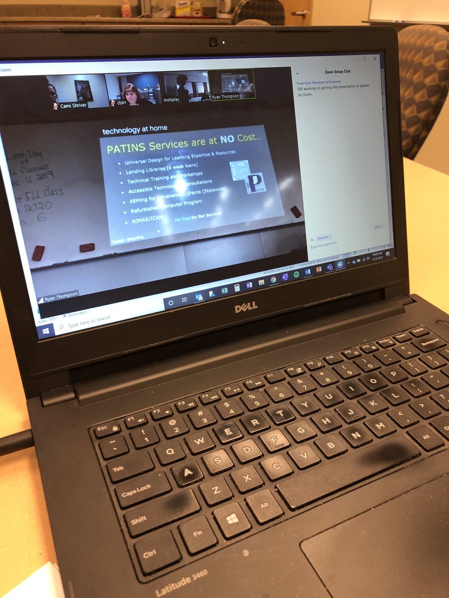 CamiShriver's tweet photo. I love how technology lets me participate in a meeting and network with my peers from across Northern Indiana without leaving my own building! #zoom #PatinsProject https://t.co/XiCxC6f2jd