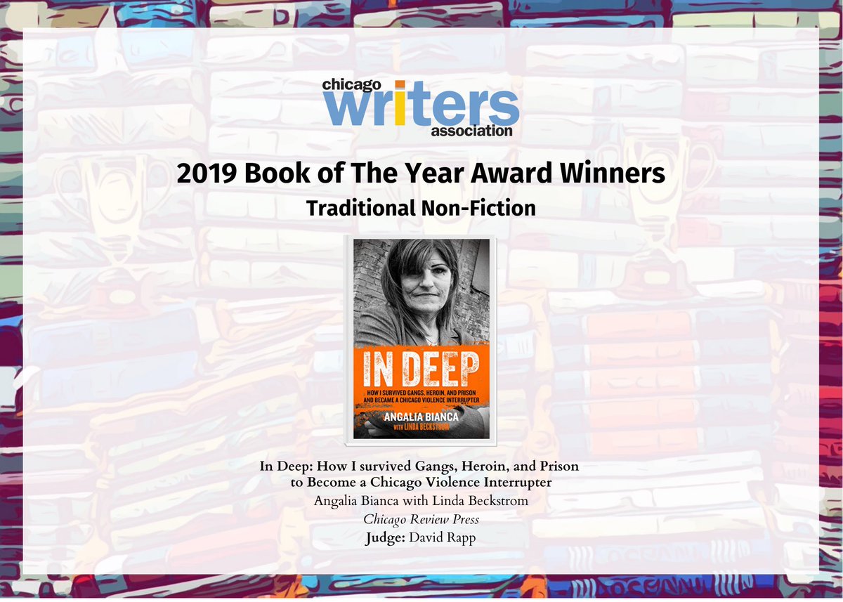 chicagowrites's tweet photo. Congratulations to our Traditional #NonFiction winner Angalia Bianca (@AngaliaBianca) (along with co-author Linda Beckstrom @LindaBeckstrom)! In Deep (@ChiReviewPress) was chosen by last year’s winner David Rapp (@RappinDC). #bookoftheyear #awardwinners #botyawards #justwrite2019 https://t.co/ui0TE9b44Y