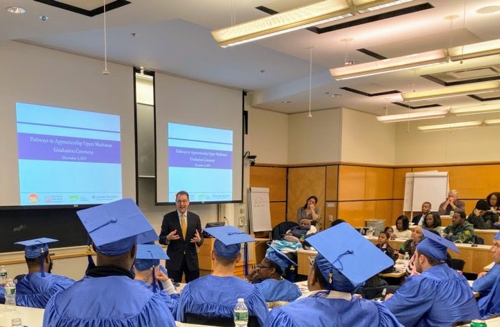MarkLevineNYC's tweet image. Incredibly inspiring to speak to the graduates of #Pathways2Apprenticeship, who have overcome so much and are now embarking on a career of building New York City, as construction workers and union members.

Thx @WestHarlemDC, @NYC_SBS, @NYCBldgTrades for supporting this program.