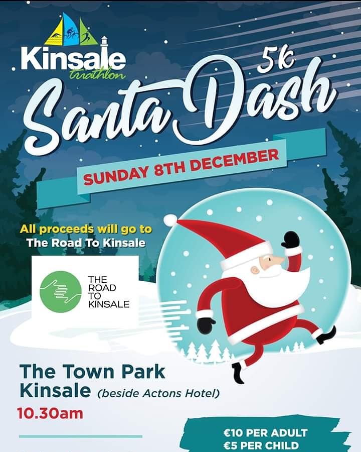 Only 3 days to go to the Santa dash. Let's get those Santa suits on and get dashing around kinsale for an amazing cause - the road to kinsale. <a href="/liamed1973/">liam  Edwards@Jim Edwards Restaurant</a> <a href="/CorksRedFM/">Red FM</a> <a href="/KinsaleRedCross/">Red Cross Kinsale</a> <a href="/1601kinsale/">1601 Off Licence</a> @Corksouthnews <a href="/Corks96FM/">Cork's 96FM</a> <a href="/ActonsK/">Actons Hotel Kinsale</a> <a href="/RhinoPDS/">Rhino Print & Design</a>