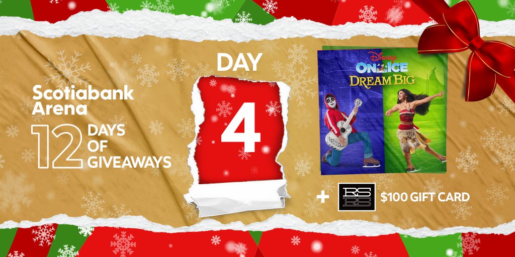 It's DAY 4 of our 12 Days of Giveaways 🎁 

RETWEET THIS + FOLLOW for a chance to WIN tickets to see <a href="/DisneyOnIce/">Disney On Ice</a> here from January 24-26 + $100 to @rs_restaurant!

Rules: bit.ly/2qAOByc