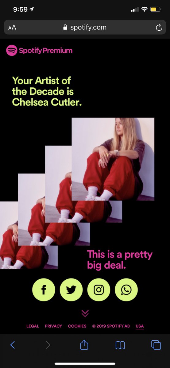 Thanks <a href="/chelseacutler/">chelsea cutler</a> for being my go to always. You will probably be my top artist this next decade too 🤭😍 you’re my fav