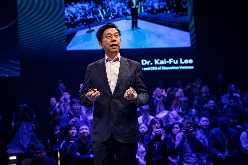 technodechina's tweet photo. @kaifulee thinks L5 #autonomousdriving will come quicker if we “get rid of roads that are too hard.” He predicts “two layer downtowns” in which pedestrians and cars will be “forcibly separated, by law.” @AudiMQ earlier today. #AVs #urbanplanning #mobility #AI https://t.co/vTqi2e2tVW