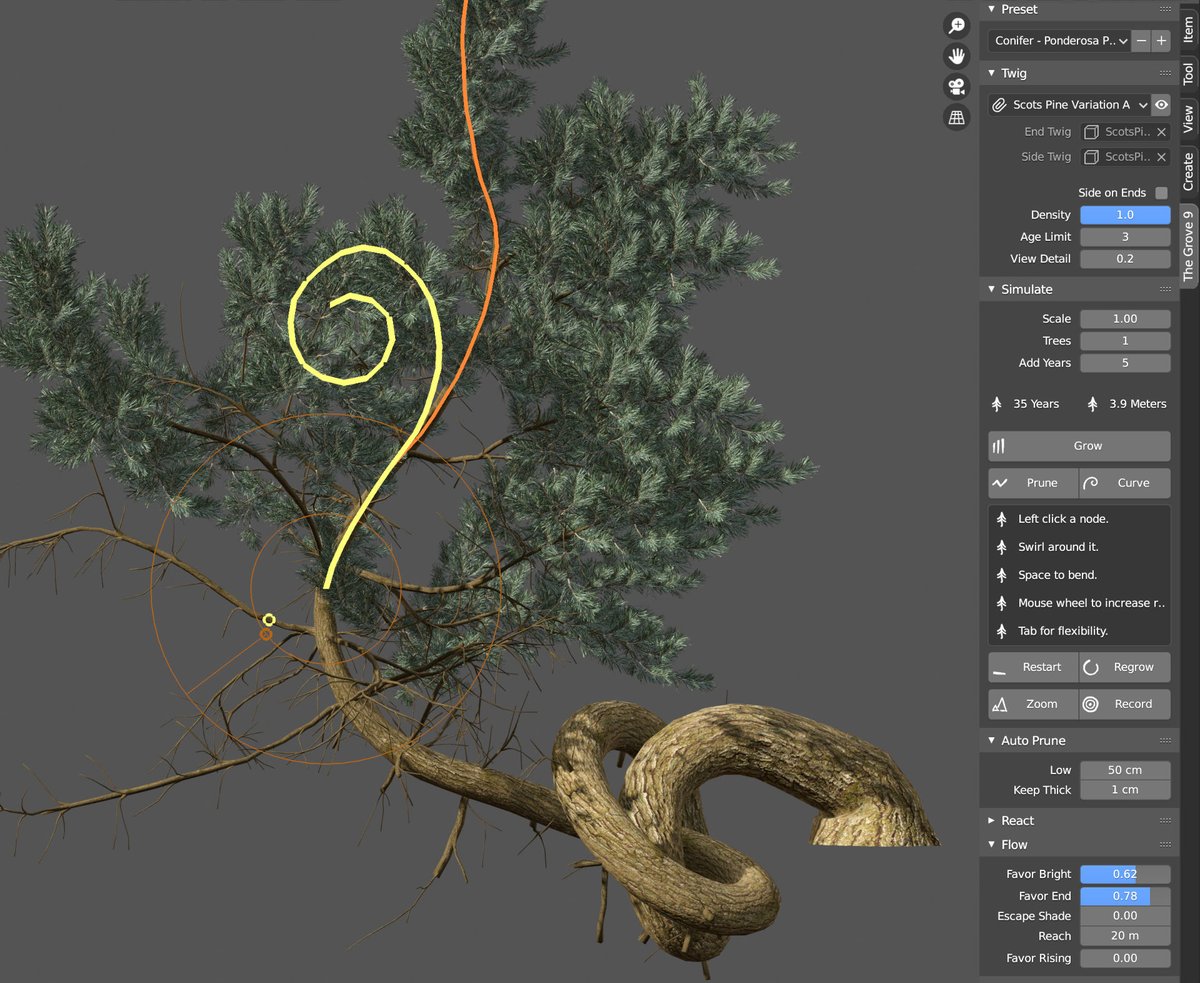 The Grove 3D on Twitter: "Inspired by techniques, I'm now working on a bending So much fun to work on and play with! #b3d #WIP #trees #bonsai https://t.co/qvu1z47zsI" /