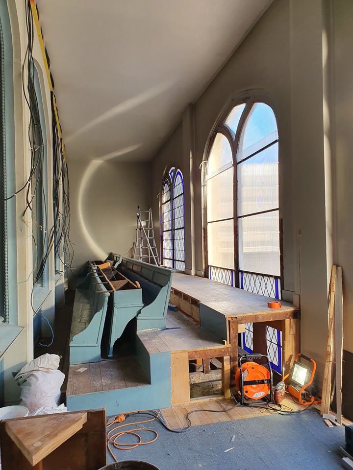 paroissepentlux's tweet photo. Un aperçu de l’avancée des travaux de rénovation de la chapelle de la rue Madame. #TempleProtestant https://t.co/k3qPS20DzY