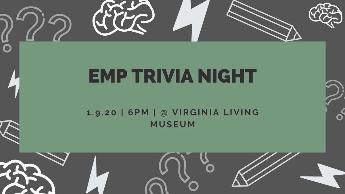 Virginia_EMP's tweet photo. Save the date! Our Tidewater &amp; Peninsula team are planning a Trivia Night hosted by @VLMuseum. #VaEMP https://t.co/GGz07SIyMI