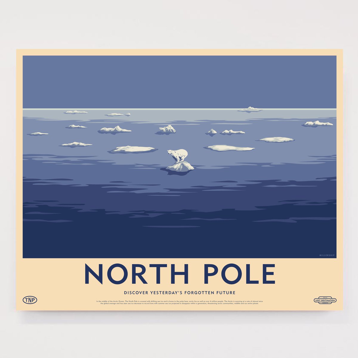 Dorothy_UK's tweet image. Kinda festive...not. We love this print. Part of our Lost Destination series celebrating places we have loved and lost. #earthtotrump #friendsoftheearth #climatestrike #worldwildlifefund See more at bit.ly/dotnorthpole