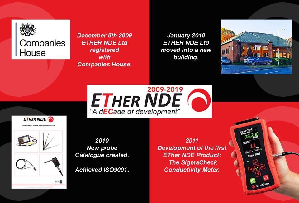 Today Ether NDE are celebrating ten years in business and in reaching this milestone it’s good to reflect on how far we have come.  Here's to the next dECade!
#ethernde #etherteam #acheivement #ndt #everythingeddycurrrent #10today