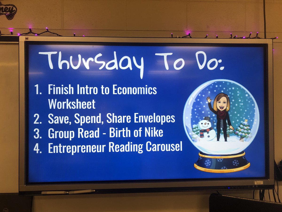 AndreaATimR6's tweet photo. We are deep in economics and personal financial planning. Students are setting goals and using the Save, Spend, Share method to set savings goals. We are discussing putting 10% aside for charity and saving money for a car. #MakingHistoryin401 #WPMS https://t.co/RYSsPjcGXd