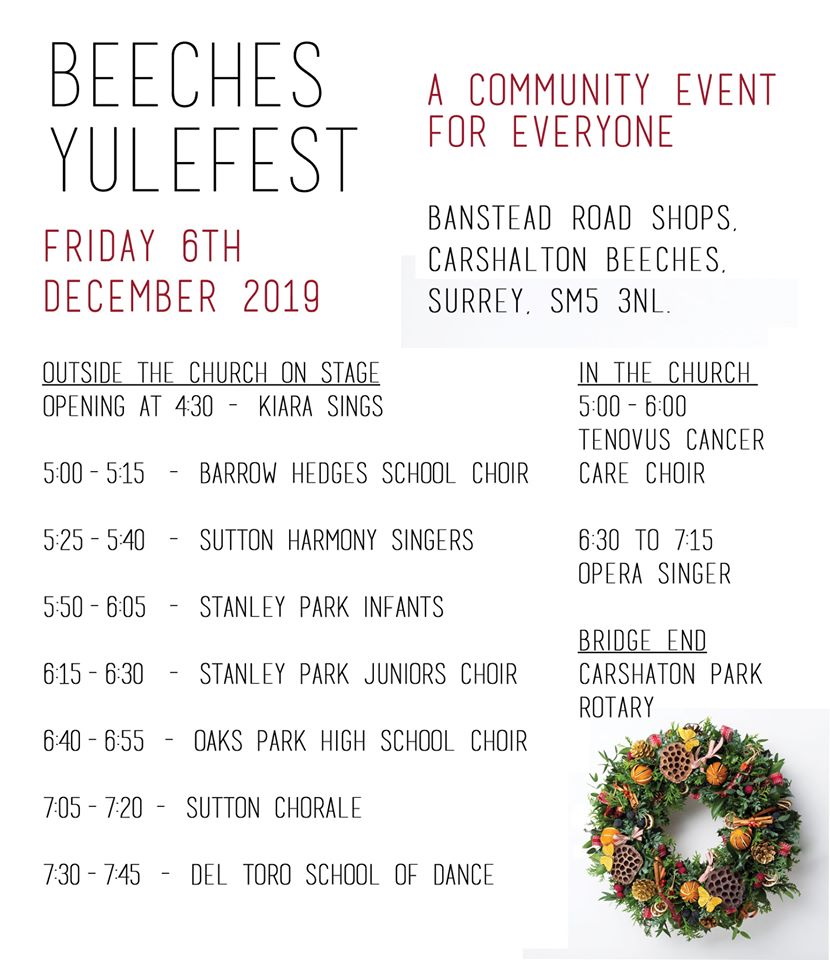 TOMORROW Beeches Yulefest at #Banstead Road #christmas #CarshaltonBeeches