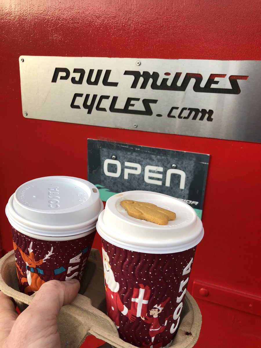 Who door are we knocking on with Christmas coffee <a href="/CostaCoffee/">Costa Coffee</a> <a href="/paulmilnescycle/">Paul Milnes Cycles</a> #gingerbreadlatte