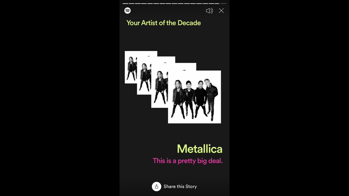 Checks out. #metallica #spotify #favourite #goat