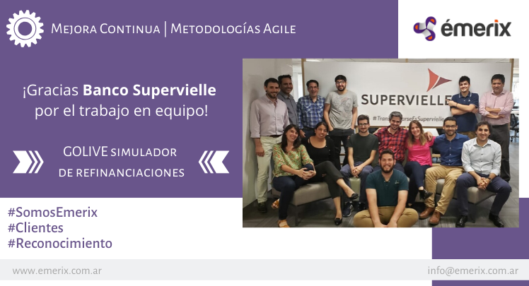emerix_ok's tweet photo. ¡Nuestro equipo de #mejora #continua fue reconocido por su perfomance! ¡Gracias @Supervielle_ARG por permitirnos acompañarlos en la evolución de su área de #Cobranzas!
#SomosEmerix #trabajoenequipo #clientes #reconocimiento #recupero #proyectos #evolución https://t.co/NLXy16bBmB