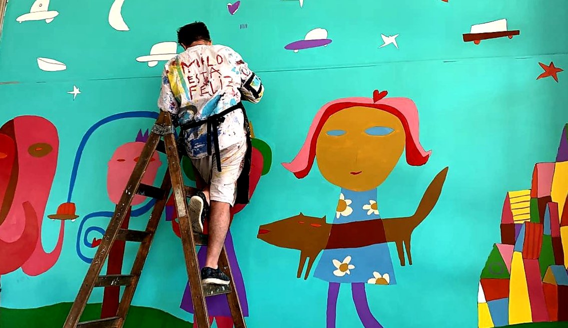 danielsalibi's tweet photo. #Arte
@MiloLockettok en el Hospital de Niños realizando un Mural y está Tarde a las 16y30hs estará en Nuestra #Ciudad de #Mendiolaza haciendo una Intervención Artística en el Salón Municipal #CachoSegui
Están todos invitados a Participar
#SimplementeGestion https://t.co/zAH7WGcruf