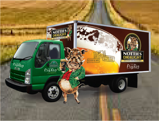 ExpNotties's tweet photo. This is the @nottiesbrewery Pig Rig. It is full of great tasting, locally brewed beer, not pigs. We're happy with that because beer is a lot easier to drink. It will be at the Notties Christmas Fair on the 14th and 15th of December as the centrepiece of our beer tent. #notties https://t.co/VMUEDv2FkF