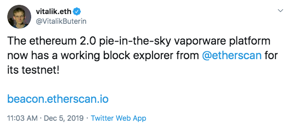 Update:  https://twitter.com/VitalikButerin/status/1202619566066741248