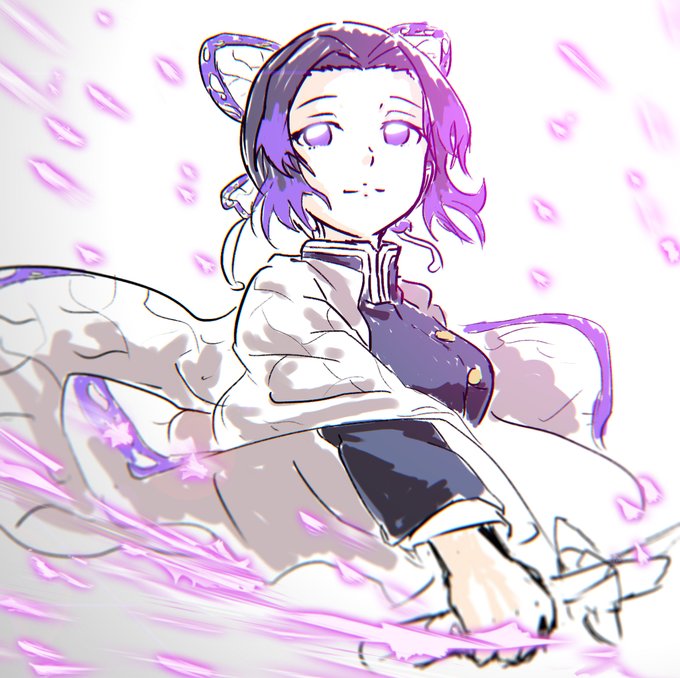 Z117さんがTwitterに投稿した胡蝶しのぶ(鬼滅の刃)のイラスト。