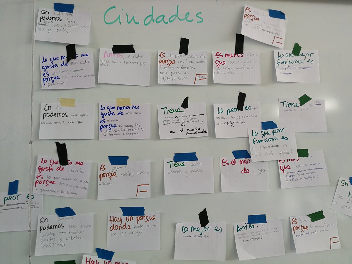 RoserNoguera's tweet photo. Today reviewing for S1 summative exams #Language3 #ICSWL @ICSAddisHS #describing cities and people #langchat #twitterele https://t.co/cG3so1Fcjf