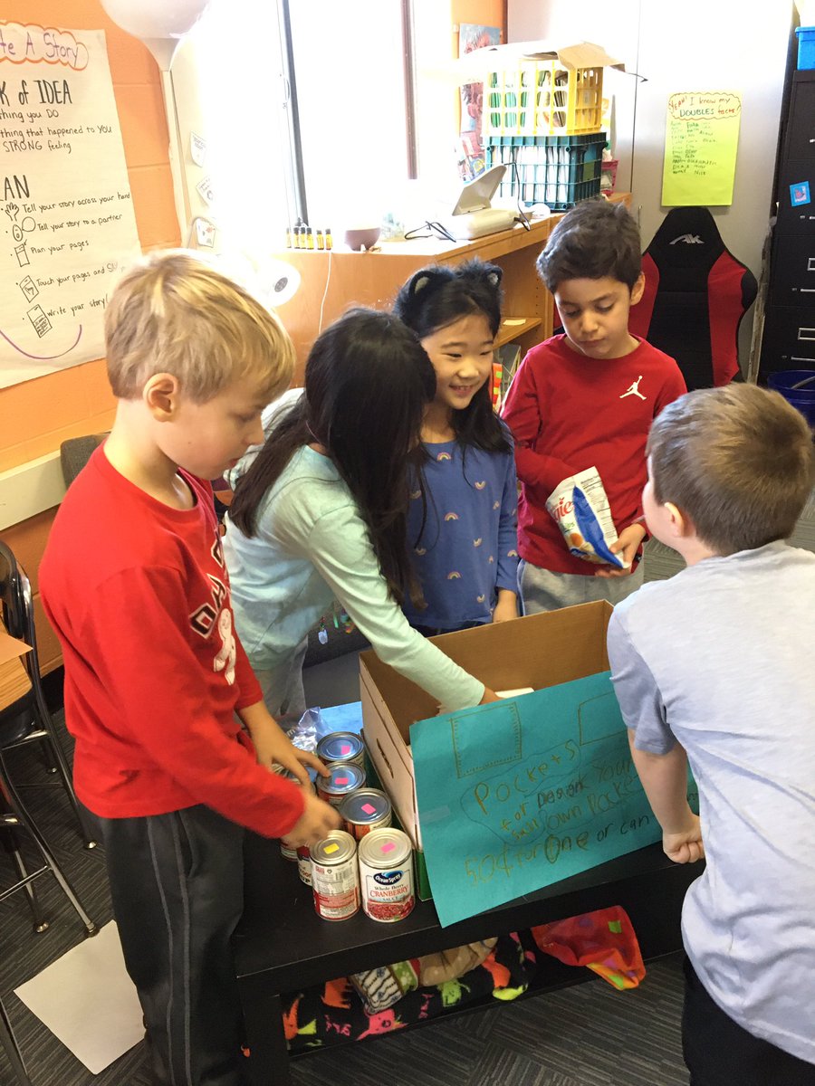 SZemmer2's tweet photo. My kids created their own shop using cans as currency to help families in need. #TroyUnion #ONETroy https://t.co/PkXkIPlSdb