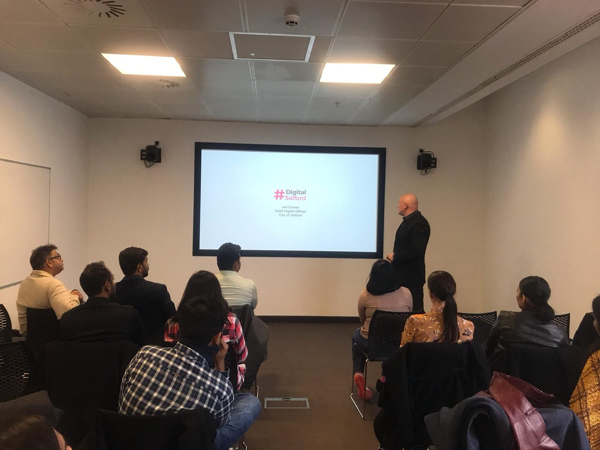 HOSTSalford's tweet photo. The @DCMS #GoGlobalIndia #tech delegation were at @mediacityUK and came to @TheLandingMCUK.
Was a pleasure giving them a tour :)
So thanks to...
@LMofficialHQ
@DAgritech
@jivabhumi
@euprime_org
@pregbuddy
@WayMoreWorld
And
@MIDAS_MCR
@dansodergren
@DigitalSalford https://t.co/FFhfD0j4Xr