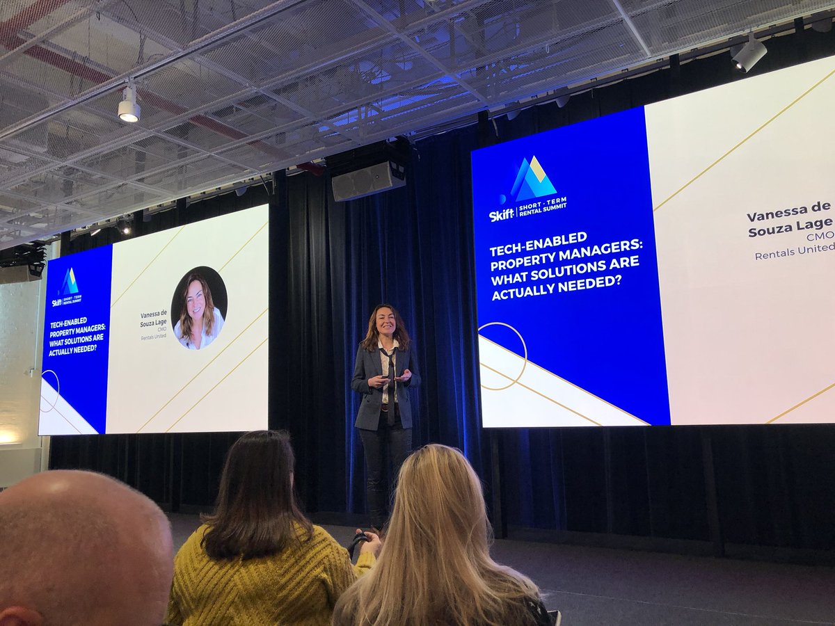 AbodeWorldwide's tweet photo. Talking #shorttermrental tech at @skift Summit - @VSouzaLage co-founder and CMO of channel manager @RentalsUnited https://t.co/8xpqATzzkH