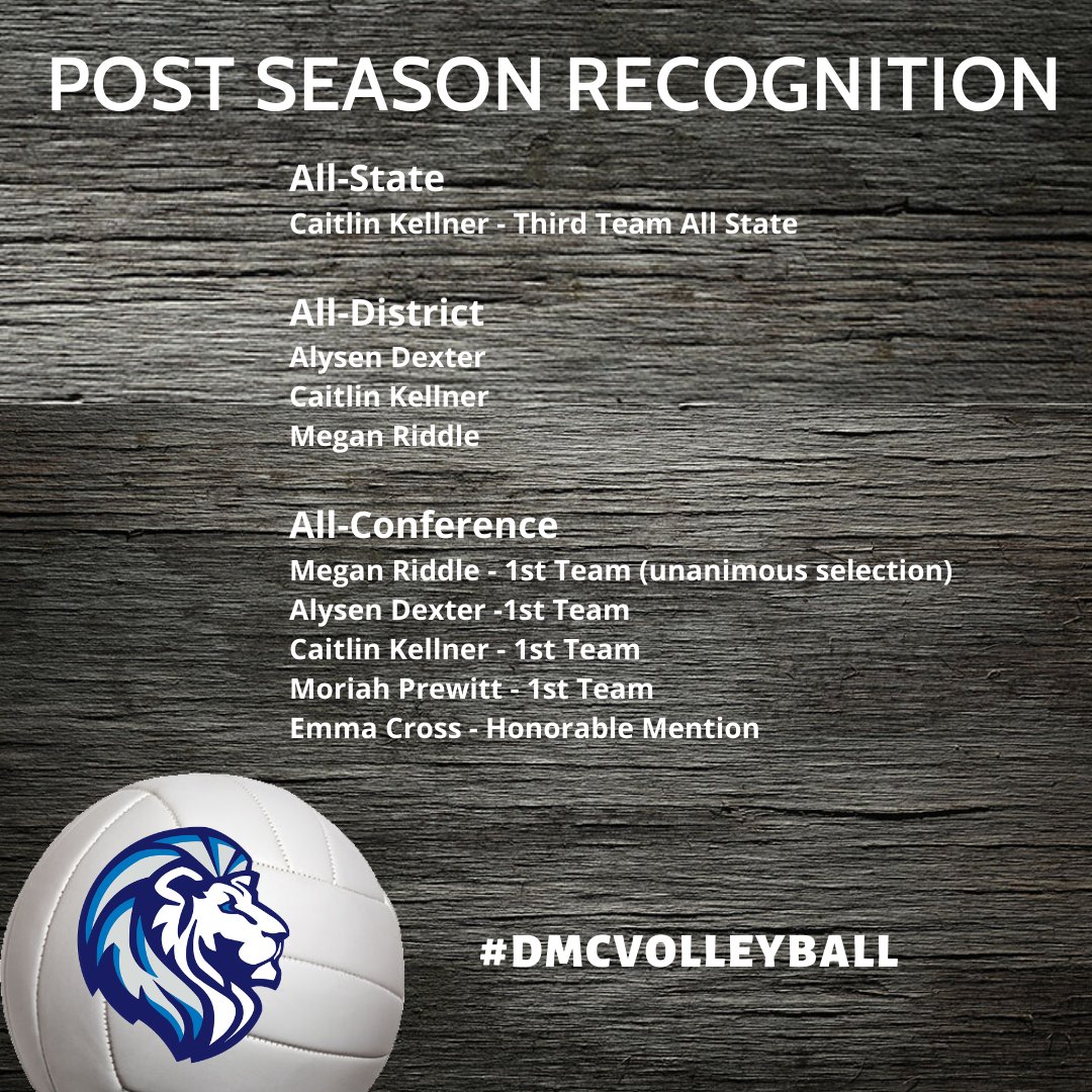 DMCAthletics's tweet photo. Congratulations to our varsity Volleyball team members who received post season accolades. #DMCvolleyball #golions https://t.co/jcjStqMvGl