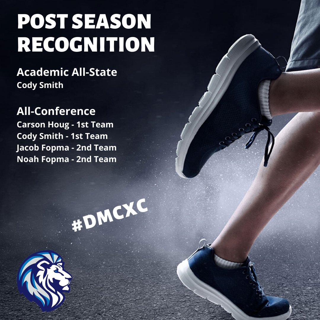 DMCAthletics's tweet photo. Congratulations to our varsity Cross Country team members who received post season accolades.
#DMCXC #golions https://t.co/HvPtI4CmbY