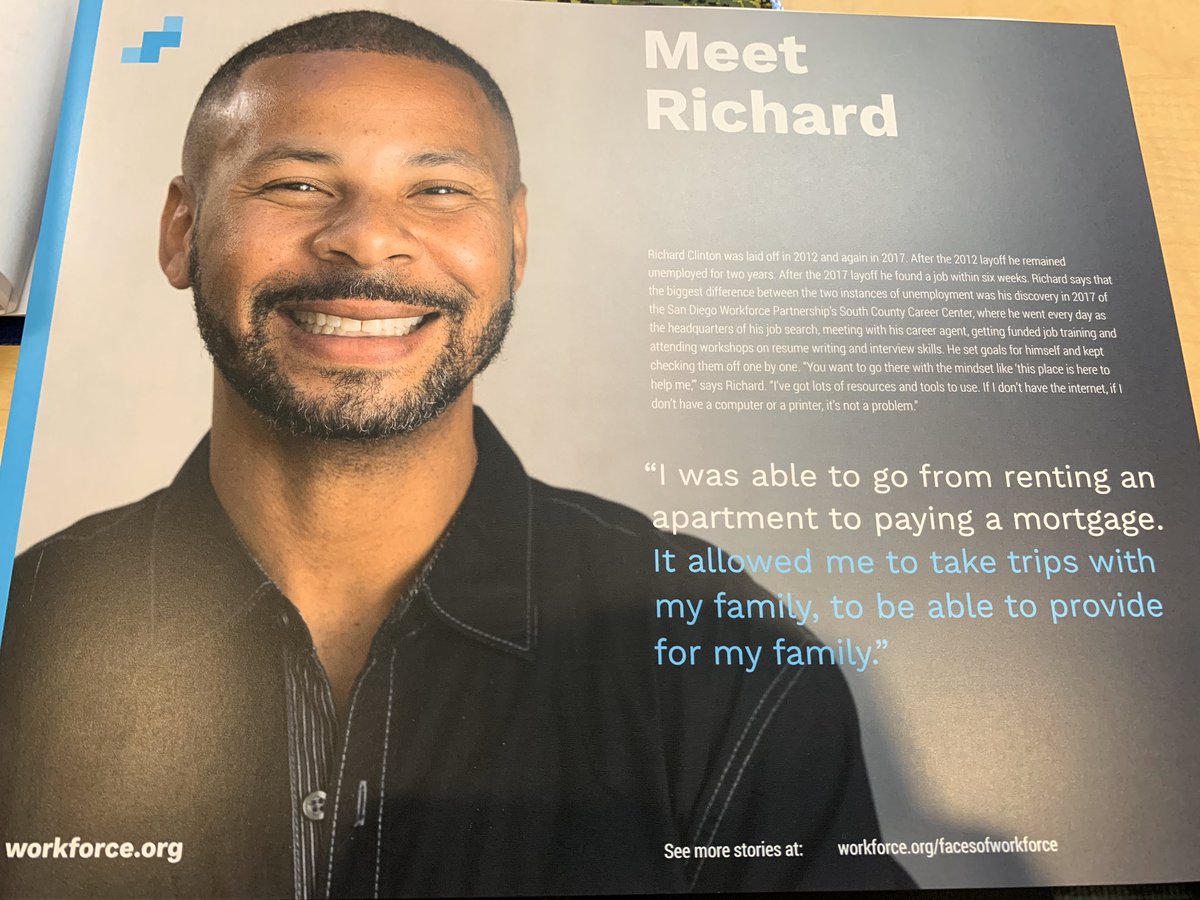 EdHidalgoSD's tweet photo. Job Training, Resume Building, Interviewing Skills, Confidence. #thisisworkforce @sdworkforce Annual Report is about people, jobs, and impact. @WorkforceInvest @CajonValleyUSD @FACETeam6 #cvwow https://t.co/aGBYQIDytX