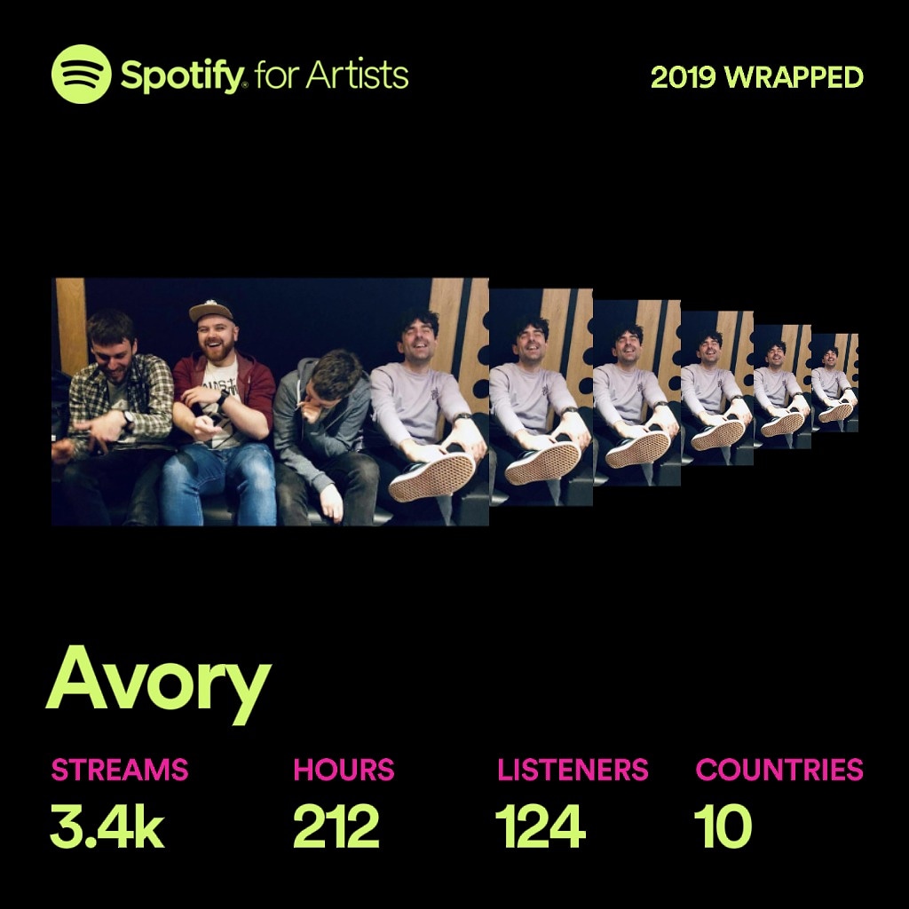 AvoryNotts's tweet photo. This year has been incredible for us. Thanks to everyone who's given us a listen and been to a show. Big things next year. Much love x #Spotify2019 #Spotify #Avory #music #alternativemusic #alternativerock #altrock #grunge #posthardcore #rock #unsigned #nusic #newmusic https://t.co/8pPpQScF01