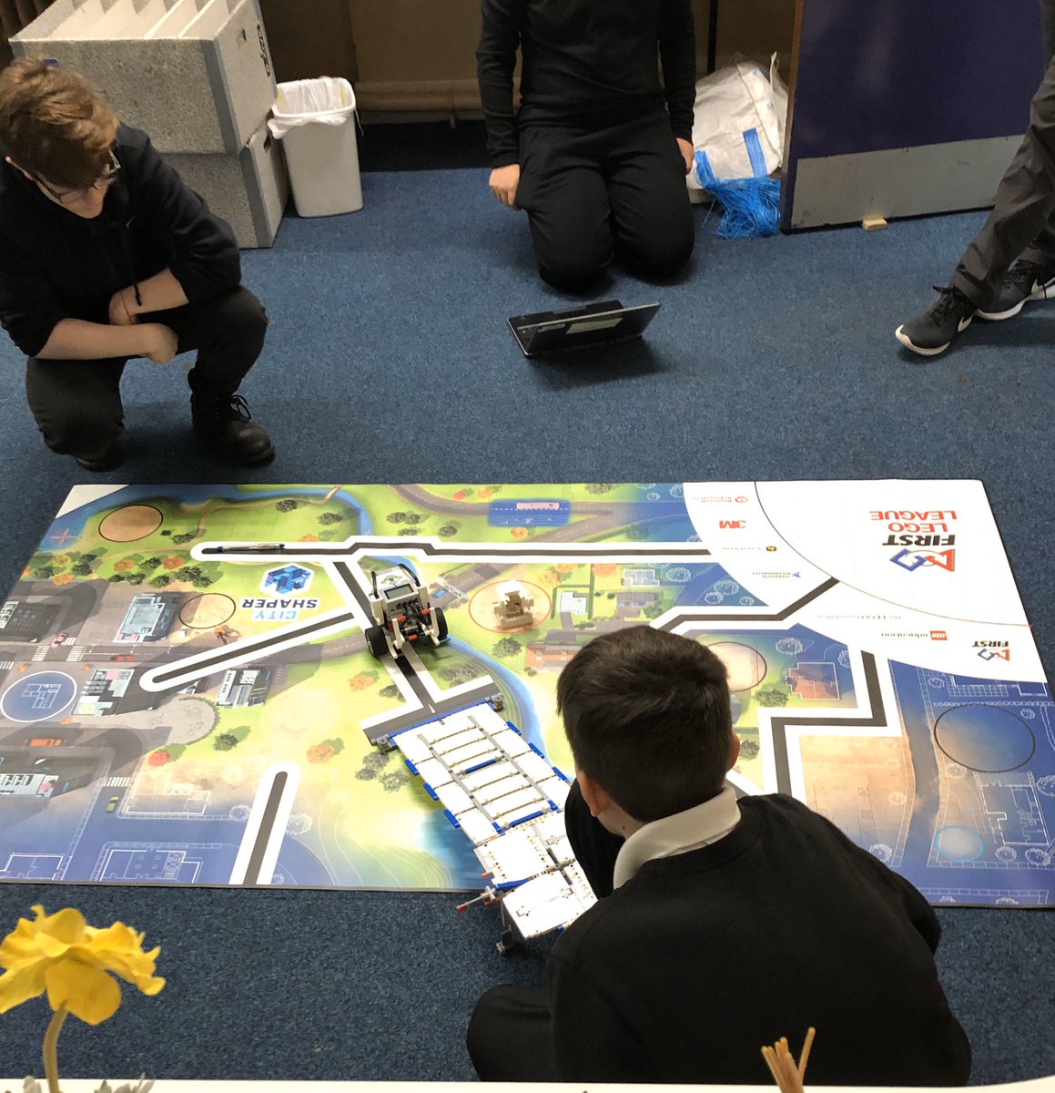 PartnershipO's tweet photo. Final preparations for Saturday’s north east regional heat at @nescol are underway! @firstlegoleague @spirit_energy @ComputingSt @stmacharacademy #teamworkmakesthedreamwork #colaborativeworking #dedication #proud #hear https://t.co/XnWakWwLld