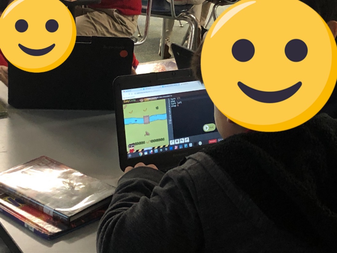 MsVJohnsLibrary's tweet photo. Lots of celebrating Hour of Code! @hourofcode @aisdlibsrv https://t.co/QSwV8eg3Zs