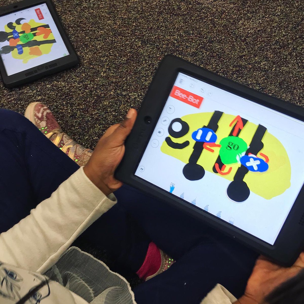 caridenny123's tweet image. We learned all about Bee-Bot and explored the features! We drew, labeled & explained how we can code Bee-Bot to follow simple commands to our families on @Seesaw! We are ready for #hourofcode next week🤖🐝 #PUSDinnovate #CodinginKinder @BuhrCHES @PowayUnified