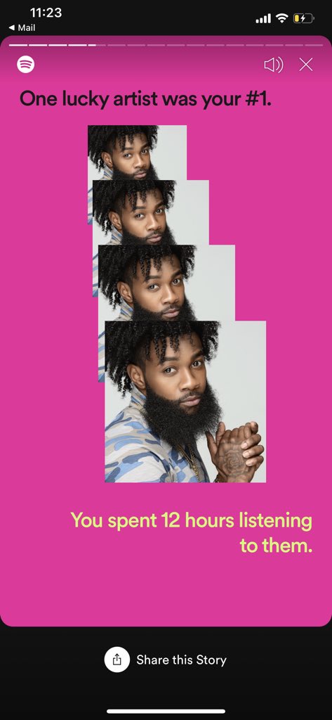 Kikichin's tweet photo. Thank you Sammie for spending 12 hours with me this year on @Spotify. You are my #1. #spotifywrapped https://t.co/zrM2ViYEAT